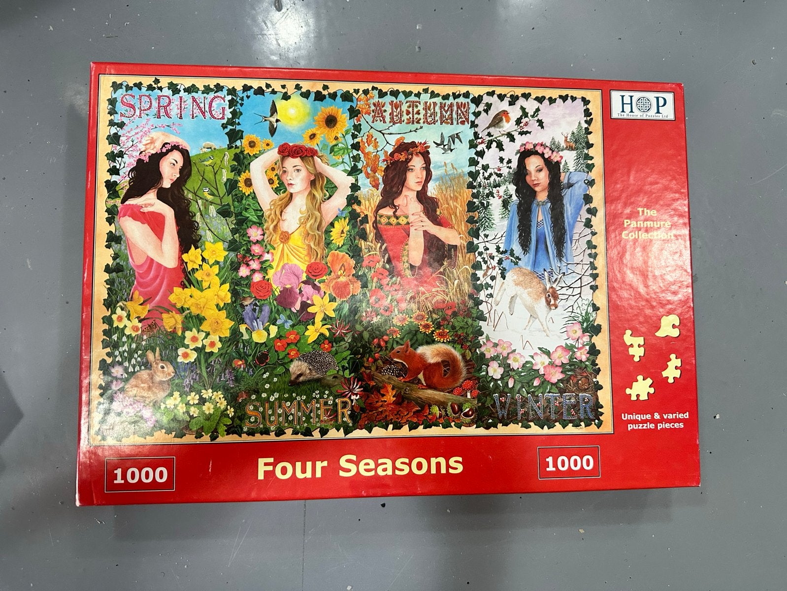 Legpuzzel The Four Seasons 1000 stukjes, Hobby en Vrije tijd, Ophalen of Verzenden, 500 t/m 1500 stukjes, Gebruikt, Legpuzzel