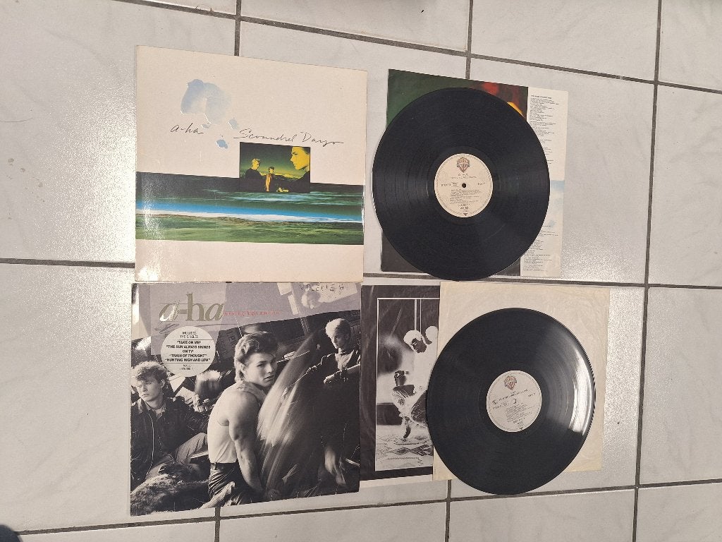Vintage 2x vinyl lps albums AHA A-HA jaren 80, Ophalen of Verzenden, Gebruikt