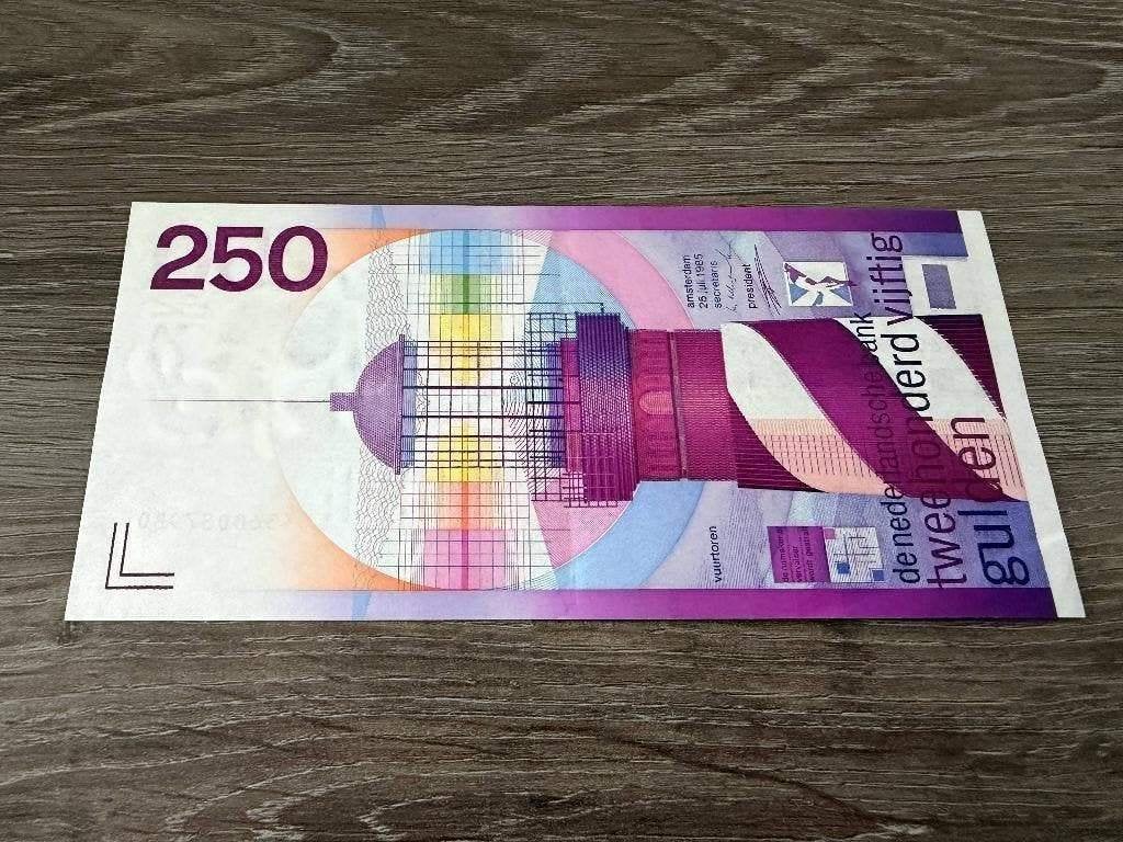 Prachtig biljet 250 gulden Vuurtoren, 1985, Ophalen of Verzenden, 250 gulden