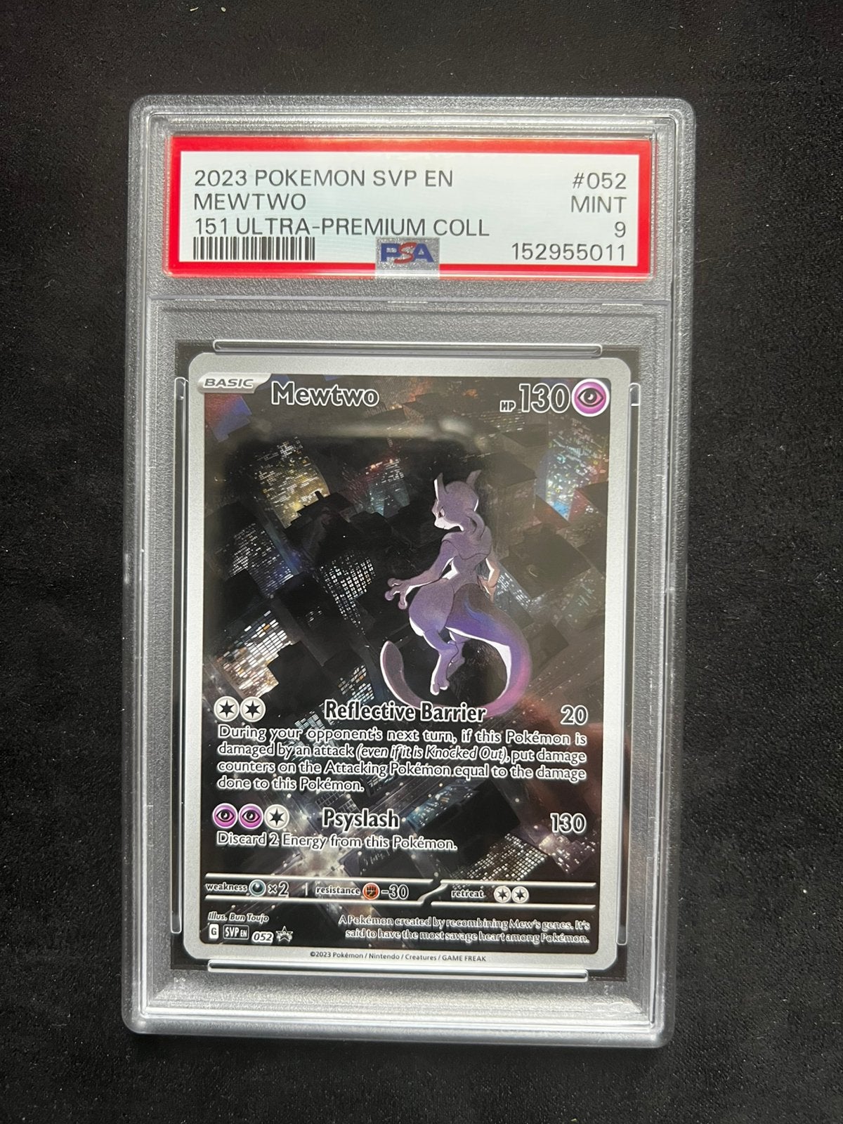 Mewtwo promo 151 PSA9, Ophalen of Verzenden, Zo goed als nieuw