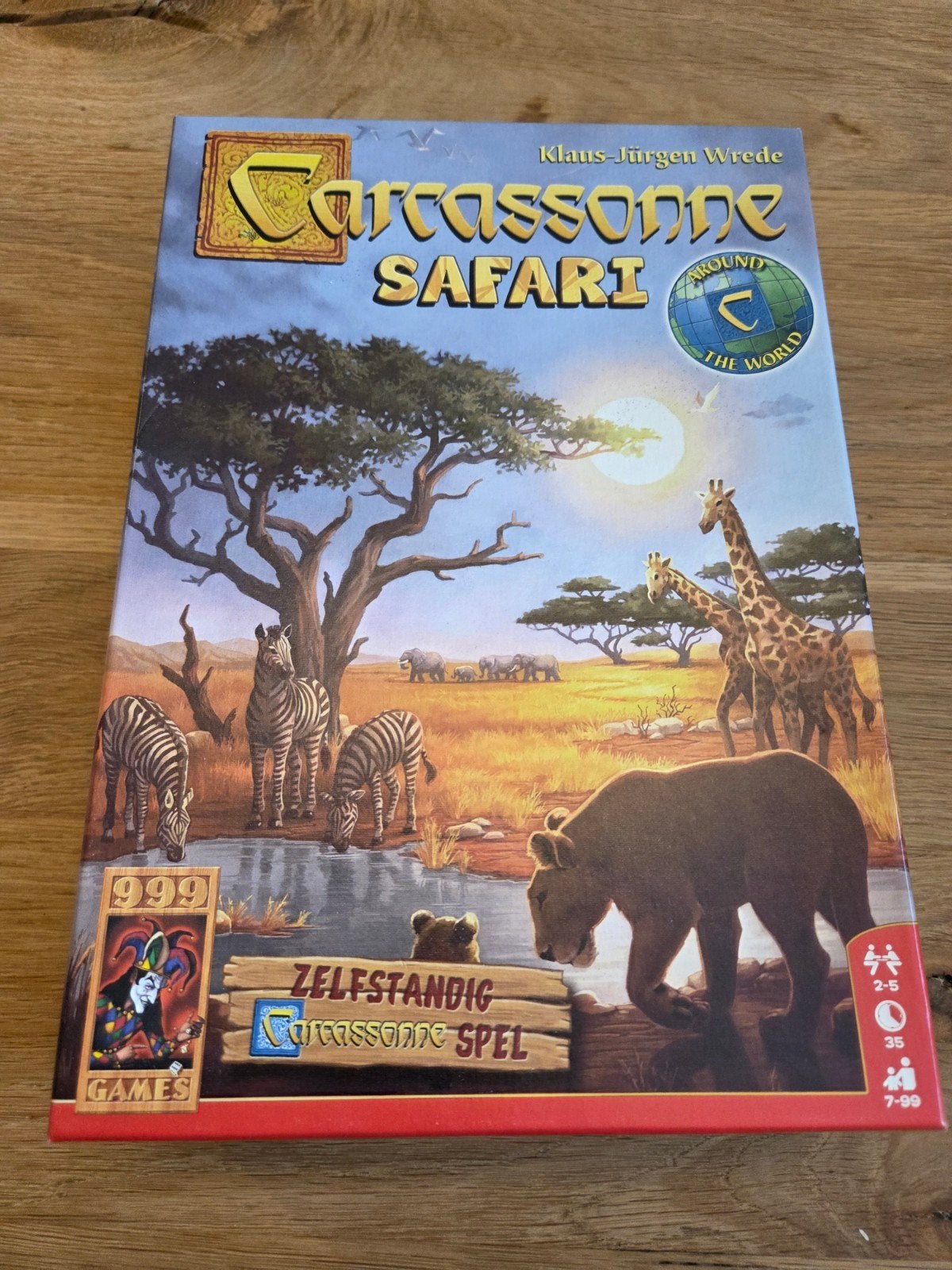 Carcassonne safari bordspel, Hobby en Vrije tijd, Gezelschapsspellen | Bordspellen, Ophalen of Verzenden, Zo goed als nieuw