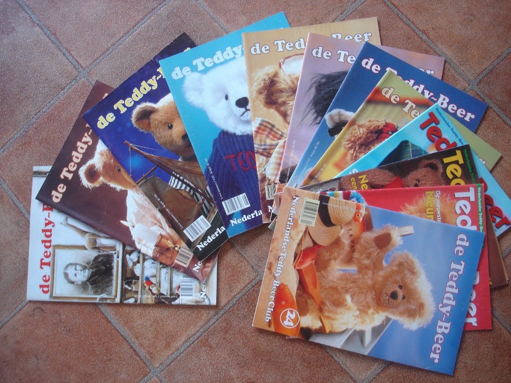 12  x beren blad // de Teddy-beer, Ophalen, Zo goed als nieuw, Beeldje, Cherished Teddies