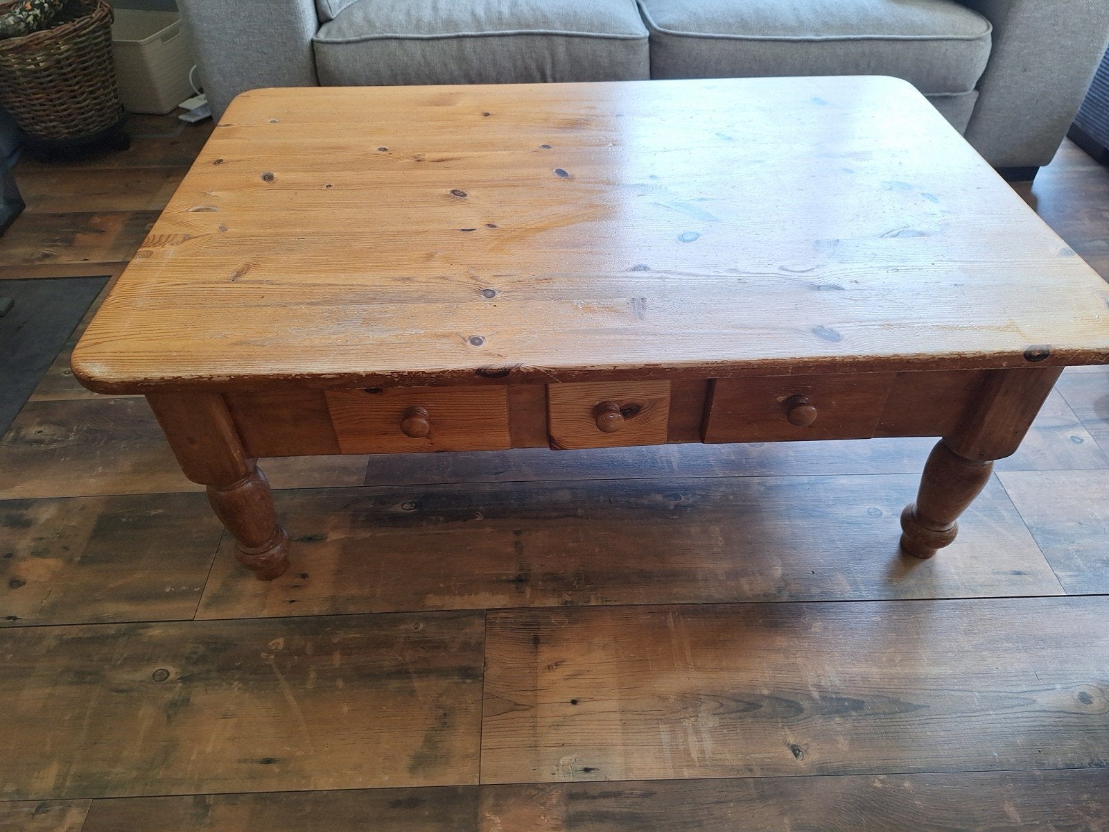 Masief houten salon tafel, Ophalen, Gebruikt, 100 tot 150 cm, 50 tot 100 cm