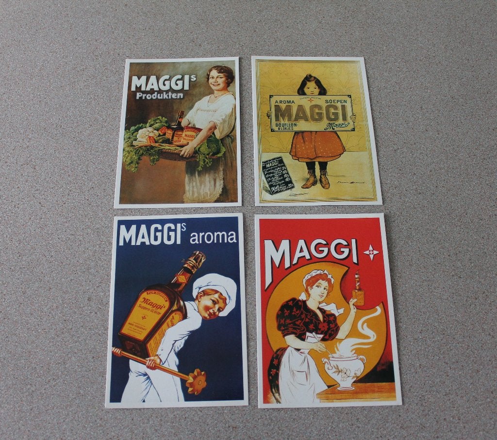 Ansichtkaarten MAGGI reclame: aroma, bouillonblokjes, soep, Verzamelen, Ansichtkaarten | Themakaarten, Ophalen of Verzenden, 1980 tot heden