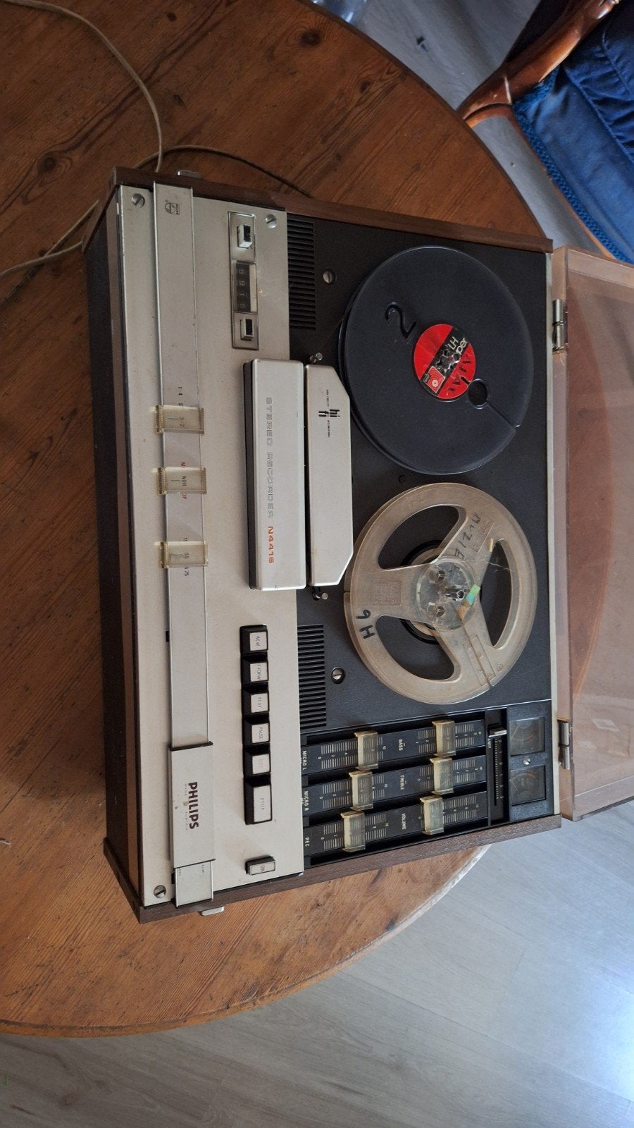 3 Philips N4416/00 bandrecorders - Vintage audio, Audio, Tv en Foto, Bandrecorders, Ophalen, Bandrecorder, Met banden