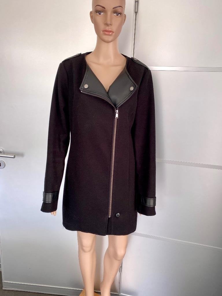 J498 Guess maat 40=M winterjas biker jas winter zwart, Kleding | Dames, Maat 38/40 (M), Guess, Zwart, Ophalen of Verzenden