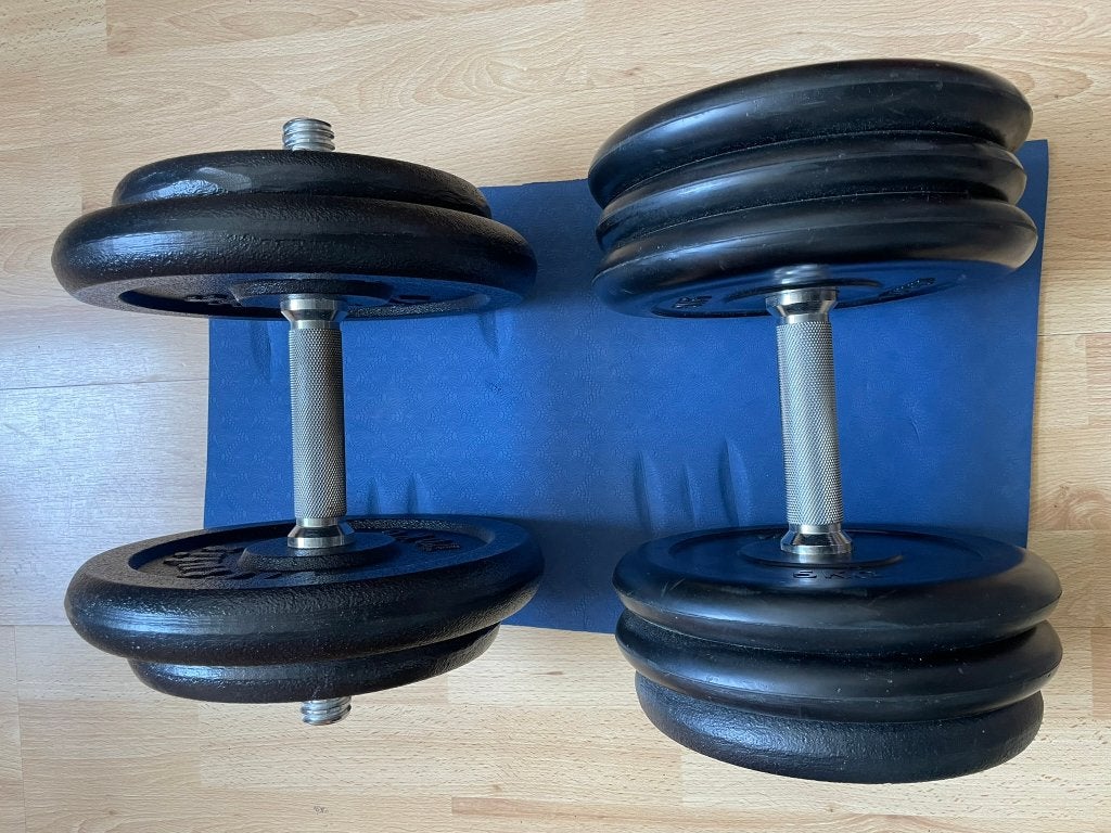dumbbels 31.5kg (2x), Ophalen of Verzenden, Zo goed als nieuw, Dumbbell