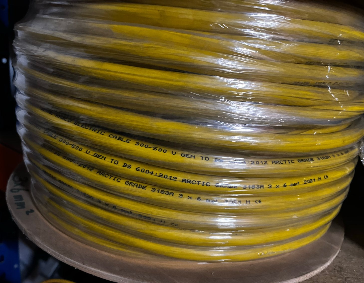 Kabel 3x6.0mm2 - Geel 100 meter walstroomkabel, Ophalen of Verzenden, Nieuw, Overige merken, Kabel of Snoer