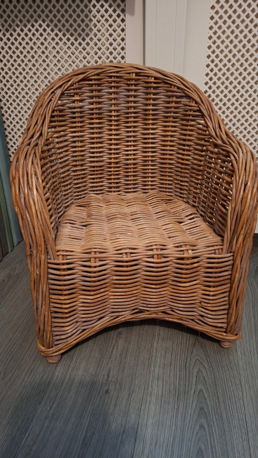 Vintage rieten kinderstoeltje, Kinderen en Baby's, Kinderstoelen, Ophalen, Gebruikt, Overige typen