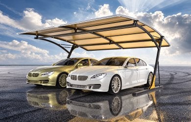 Grote dubbele carport aluminium ca. 6x5,9m – 2 auto’s, Tuin en Terras, Ophalen, Nieuw, Carport