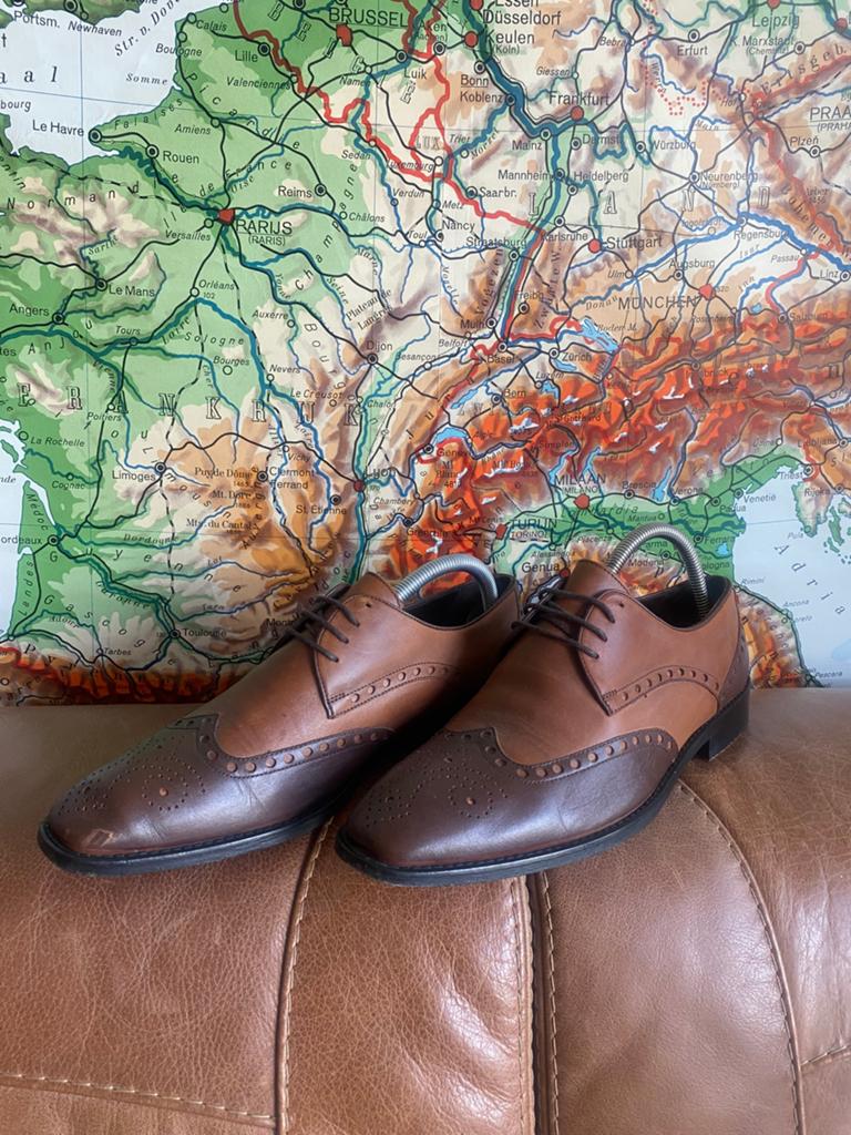 Handmade JR brogue maat 41 - uitmuntende staat, Kleding | Heren, Schoenen, Ophalen of Verzenden, Zo goed als nieuw, Bruin