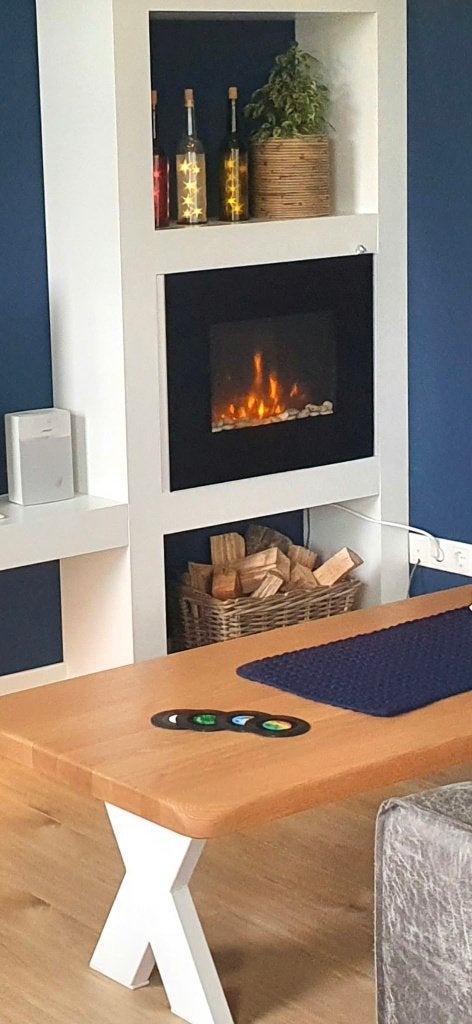 Sierhaard sfeer haard warme lucht of alleen vlammen sier, Huis en Inrichting, Ophalen, Zo goed als nieuw, Inzethaard, Elektrische haard