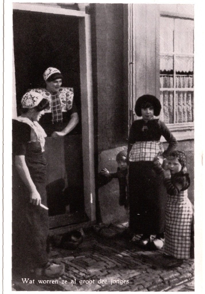Oude Ansichtkaart Spakenburg Klederdracht Zwart-Wit, Verzamelen, Ophalen of Verzenden, 1940 tot 1960, Ongelopen, Utrecht