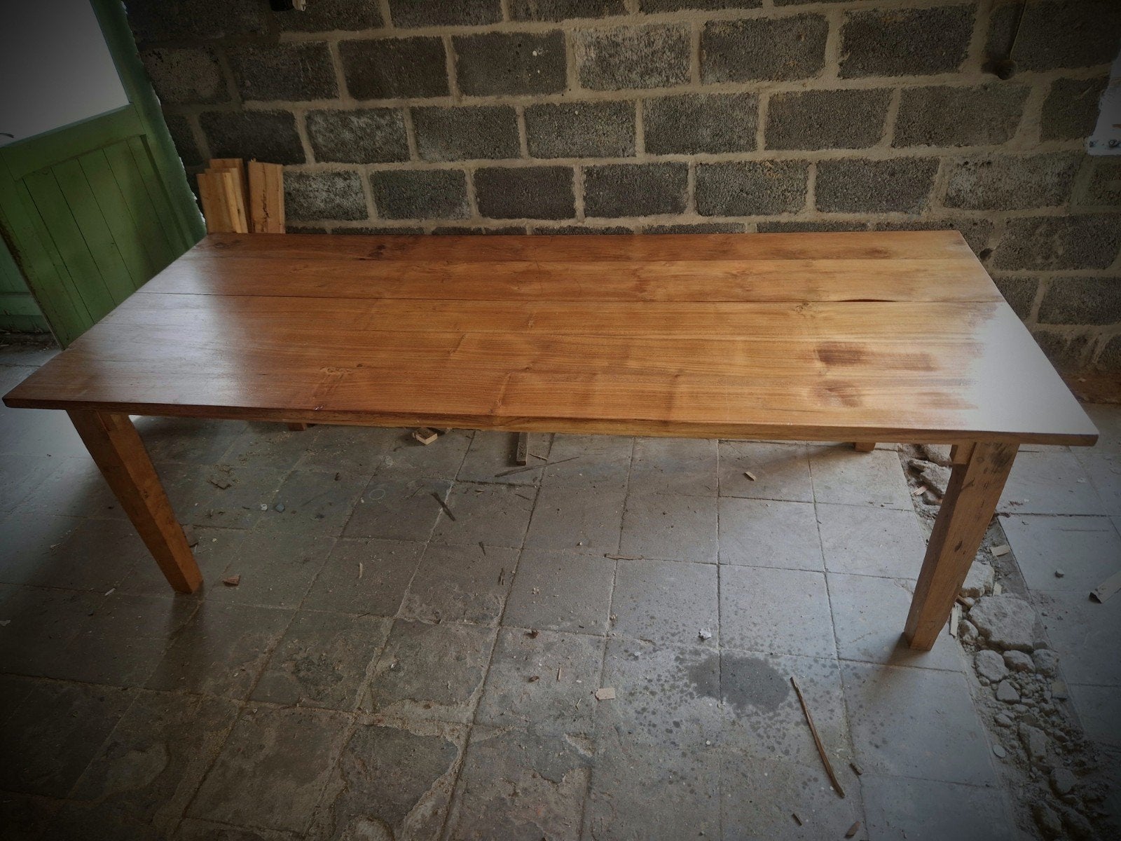 Antieke eiken kloostertafel, Ophalen