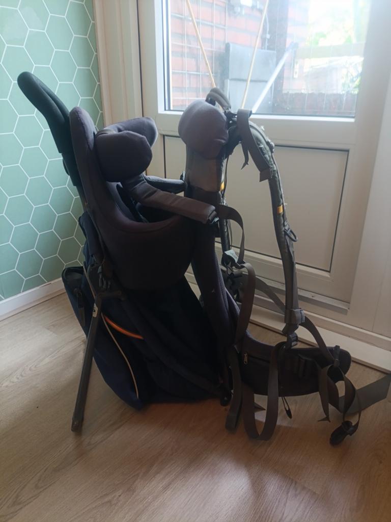 Vaude Farfalle Comfort rugdrager met zonnescherm, Kinderen en Baby's, Gebruikt, Overige typen, Rug, Ophalen
