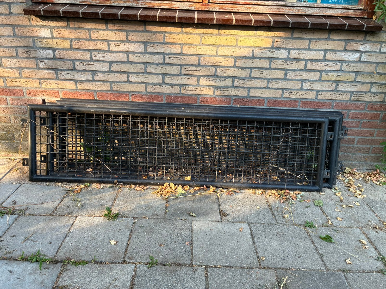 Zwaar stalen tuinhek met grondpalen, Tuin en Terras, Tuinhekken en Hekwerk, Ophalen, Zo goed als nieuw, IJzer, Tuinhek
