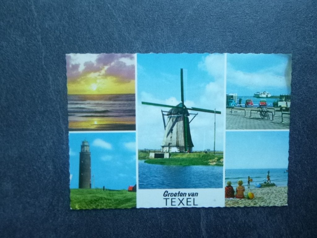Texel, groeten van    molen/vuurtoren, Verzenden, 1980 tot heden, Gelopen, Waddeneilanden