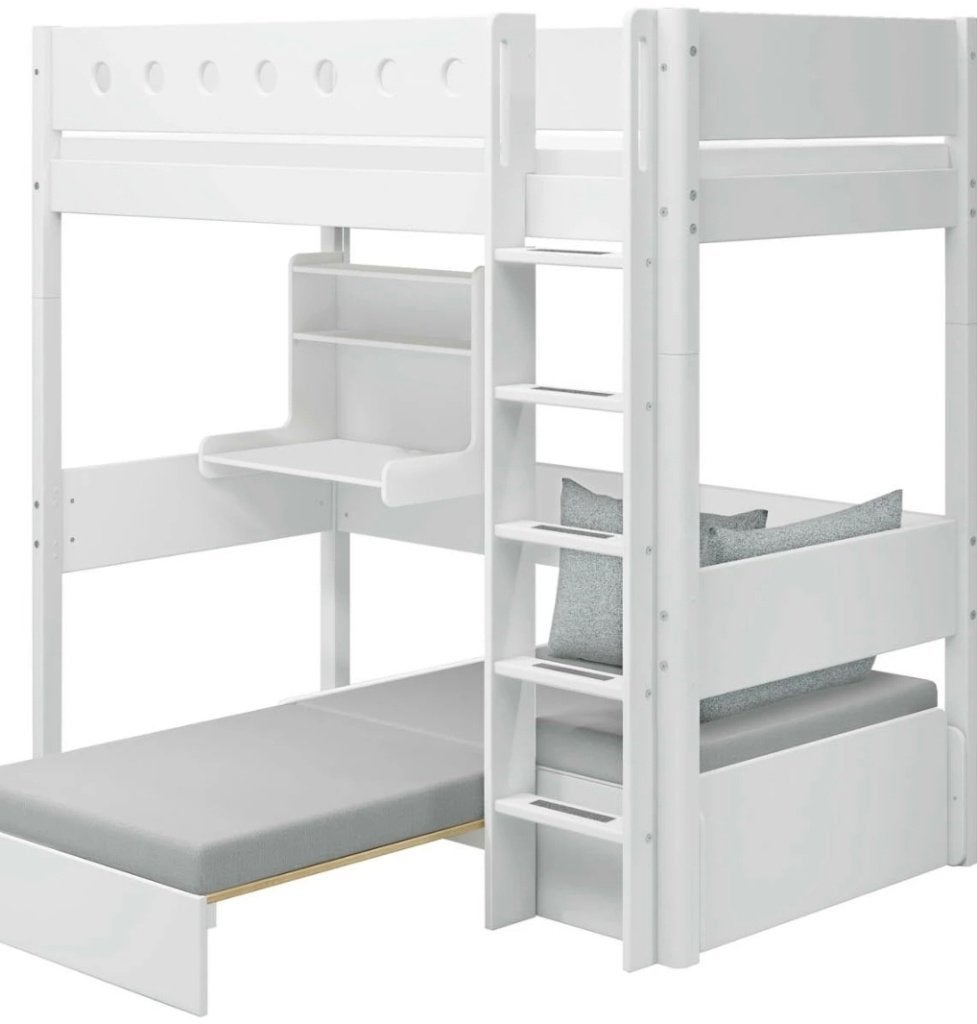 Hoogslaper Flexa wit, Ophalen, Hoogslaper, Eenpersoons, 210 cm