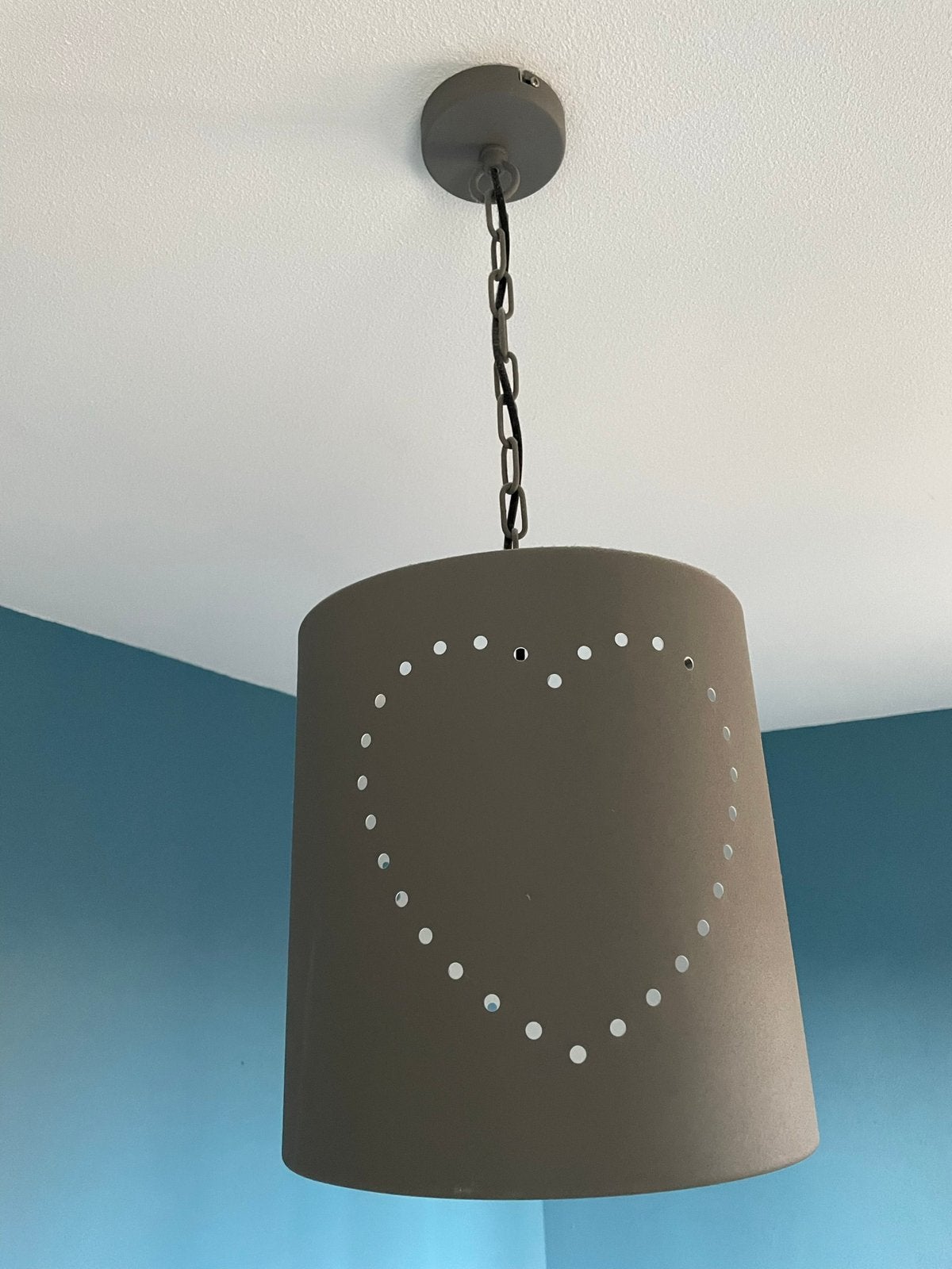 Grijze hartjes hanglamp grijs hartje hart lamp babykamer, Huis en Inrichting, Ophalen, Zo goed als nieuw, Metaal