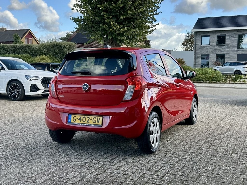Opel KARL 1.0 120 Jaar Edition Navi Carplay Cruise-control, Stof, Gebruikt, Euro 6, Origineel Nederlands
