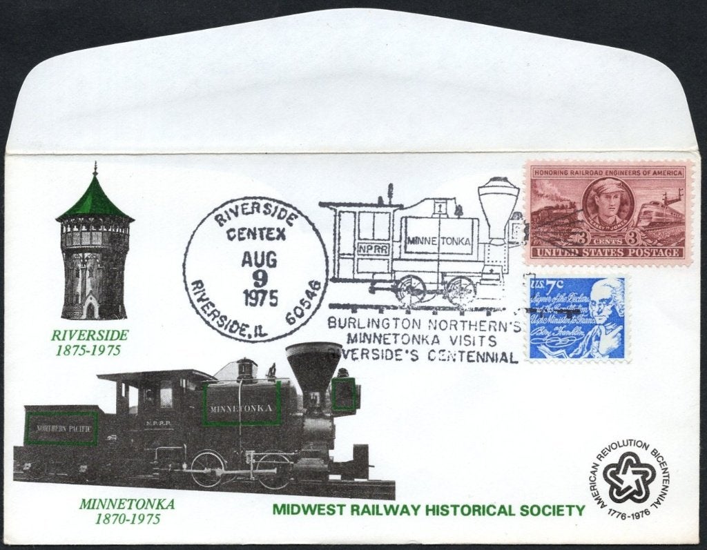 Spoor (10) - US - Midwest Railway Historic Society 1870-1975, Verzenden, Envelop