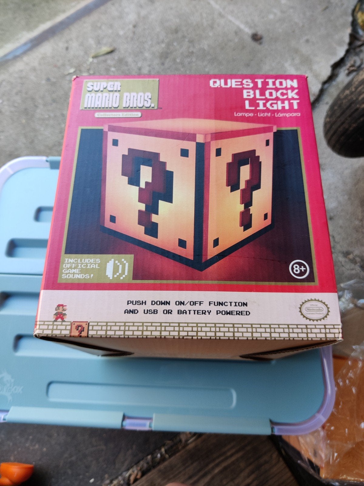 Super Mario Question Block Lamp - Zo goed als nieuw, Ophalen of Verzenden, Zo goed als nieuw