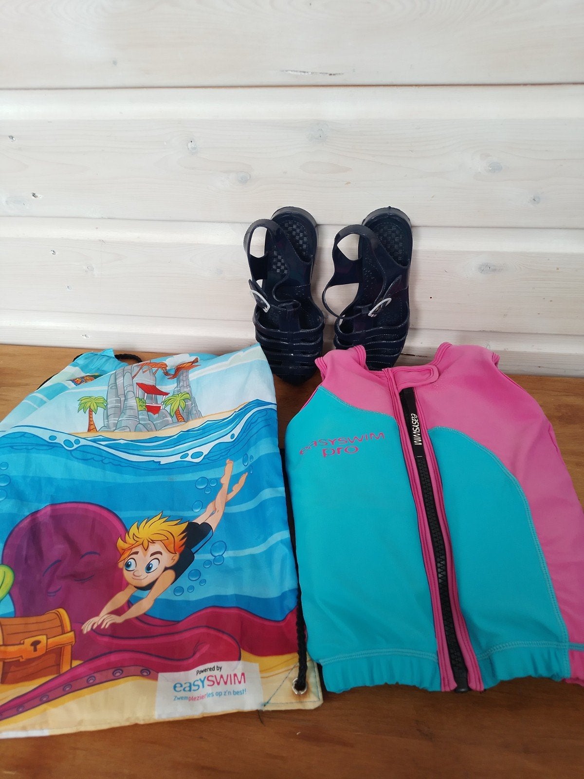 Zwemvest EasySwim (3-4 jaar) met zwemschoenen en tas, Gebruikt, Jongetje of Meisje, Overige maten, Ophalen of Verzenden