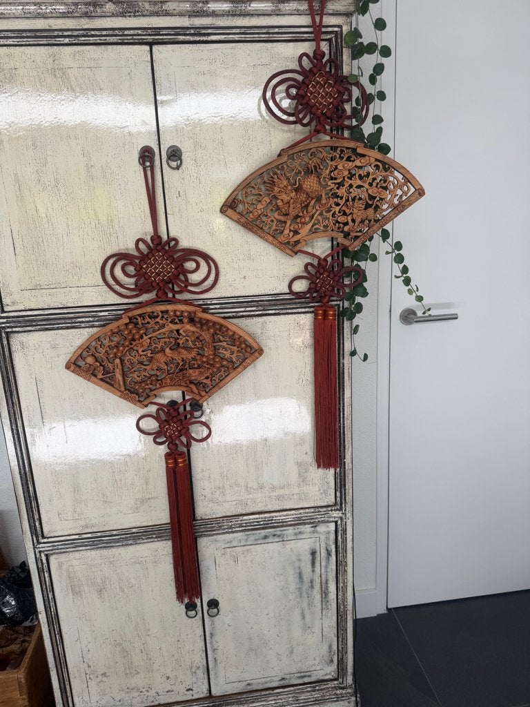 Chinees houtsnijwerk wanddecoratie Chinese china, Verburgt Vintage, Oosters, Hout, 100 cm