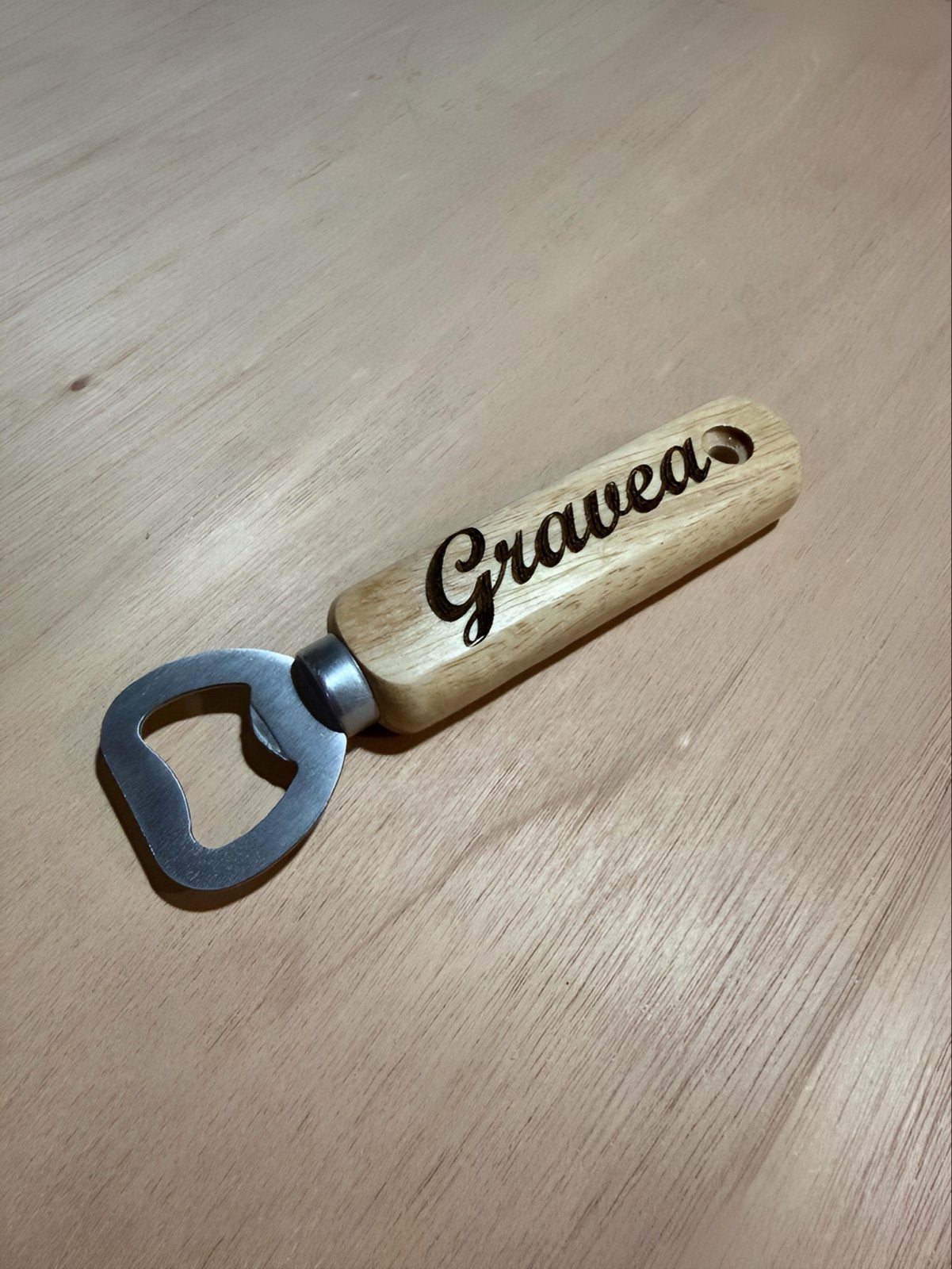 Gepersonaliseerde Flesopener met Houten Handvat, Overige typen, Gravea, Verzenden, Hout
