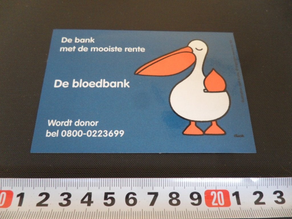 sticker Dick Bruna De bank met de mooiste rente DE BLOEDBANK, Ophalen of Verzenden, Zo goed als nieuw