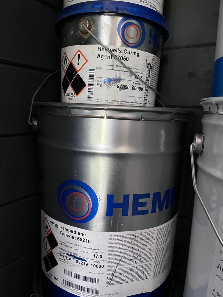 Hempathane 55210 glans wit 2k, Ophalen, Nieuw, Verven