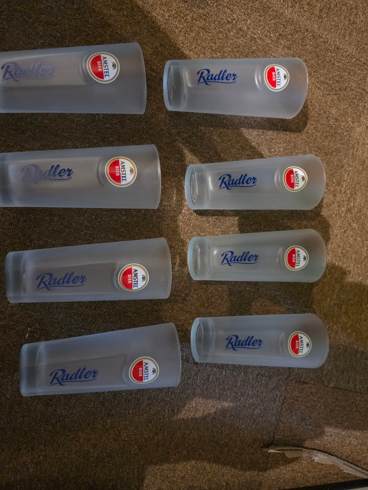 Amstel Radler bierglazen - 0.3L - Set van 8, Ophalen of Verzenden, Gebruikt