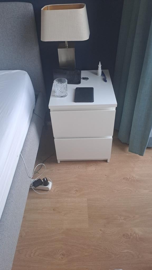 Nachtkastje incl 2 lades, Ophalen, Zo goed als nieuw, Minder dan 45 cm, 55 tot 70 cm