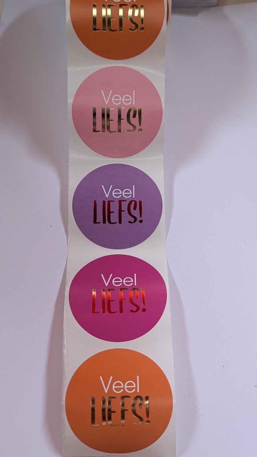 #79. stickers "veel liefs", Ophalen of Verzenden, Nieuw