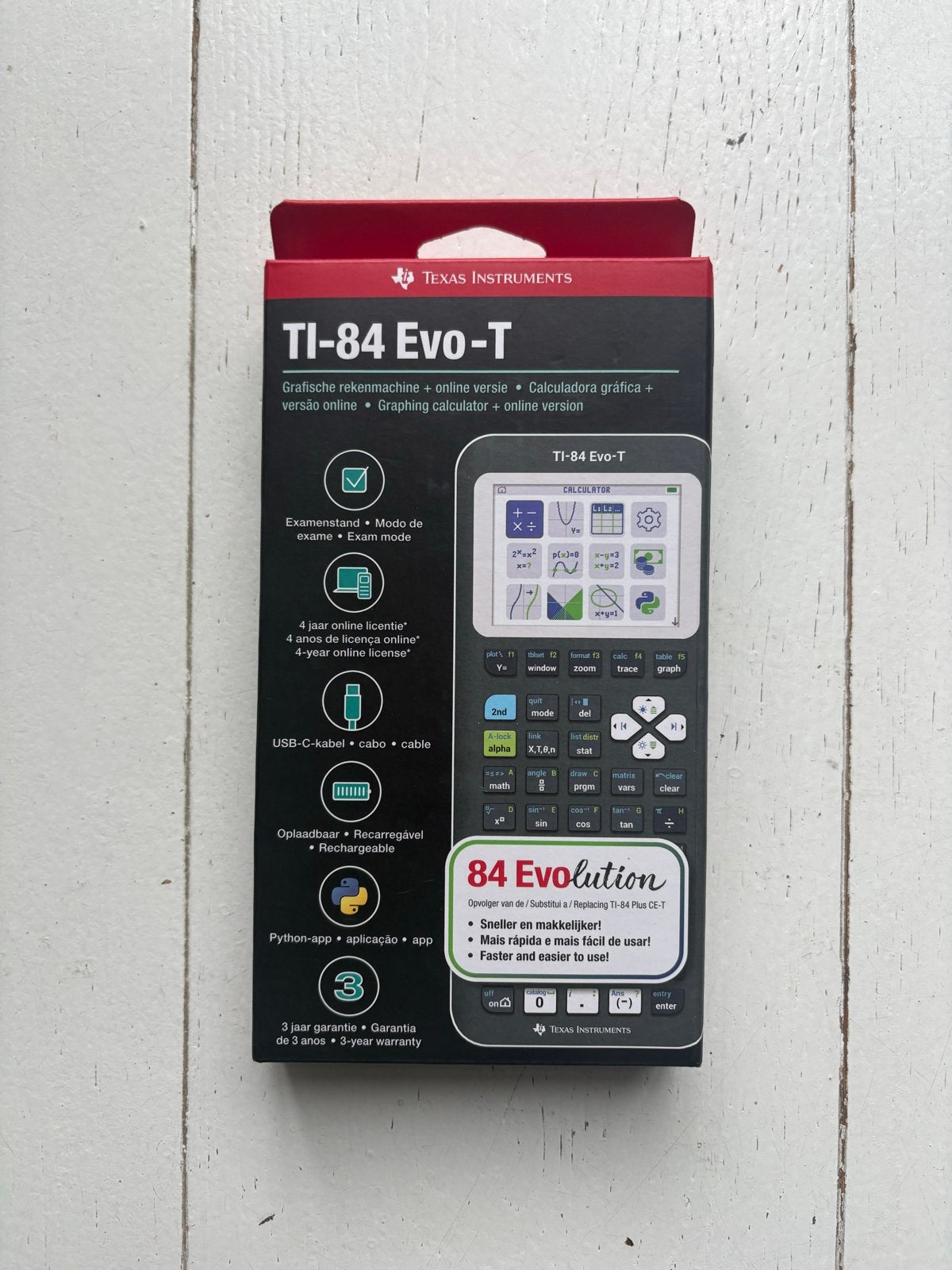 Ti-84 Evo-T niew in verpakking, Diversen, Rekenmachines, Ophalen of Verzenden, Grafische rekenmachine, Nieuw