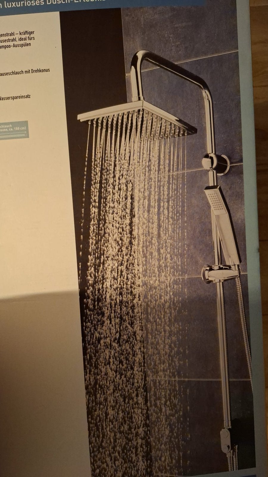 LIVARNO Brauseset Regendouche met handdouche, Ophalen of Verzenden, Nieuw, Chroom, Douche