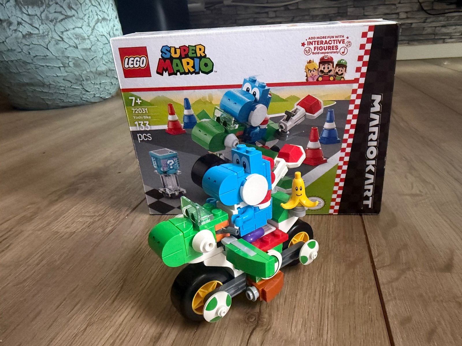Lego Super Mario Kart Yoshi zgan, Inclusief instructies, Lego, Ophalen of Verzenden, Zo goed als nieuw
