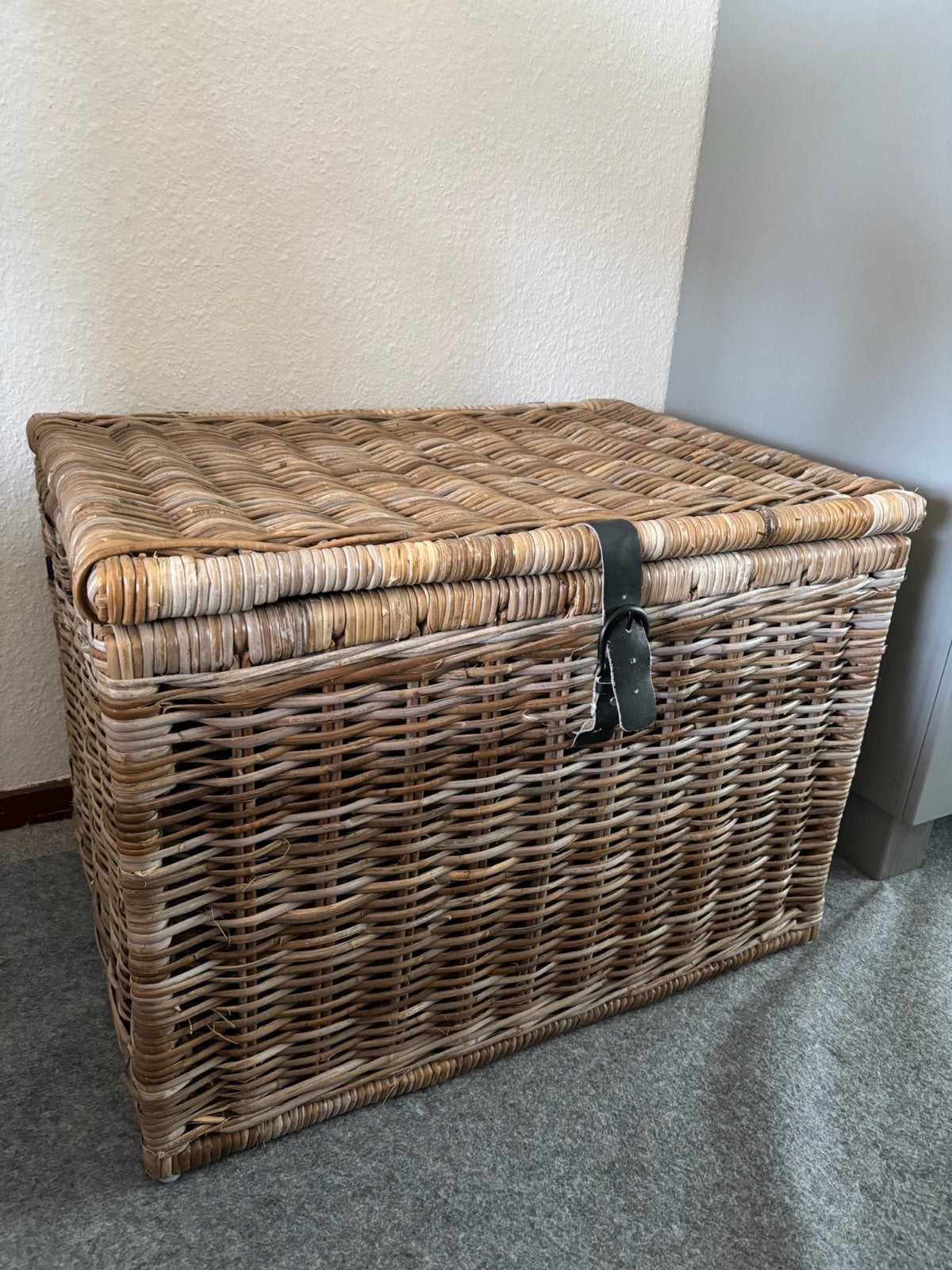 Rotan opbergkist 70x52x46cm, Ophalen, 50 tot 100 cm, Zo goed als nieuw, 50 tot 75 cm