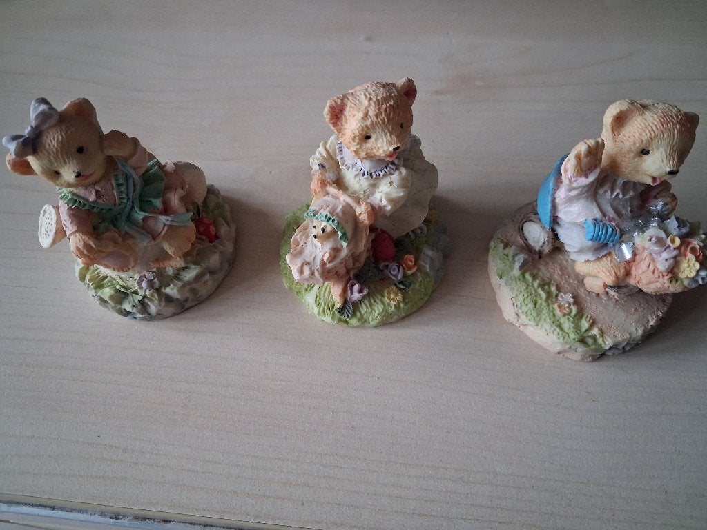 Beeldjes set 3 beren, Ophalen of Verzenden, Nieuw, Dier