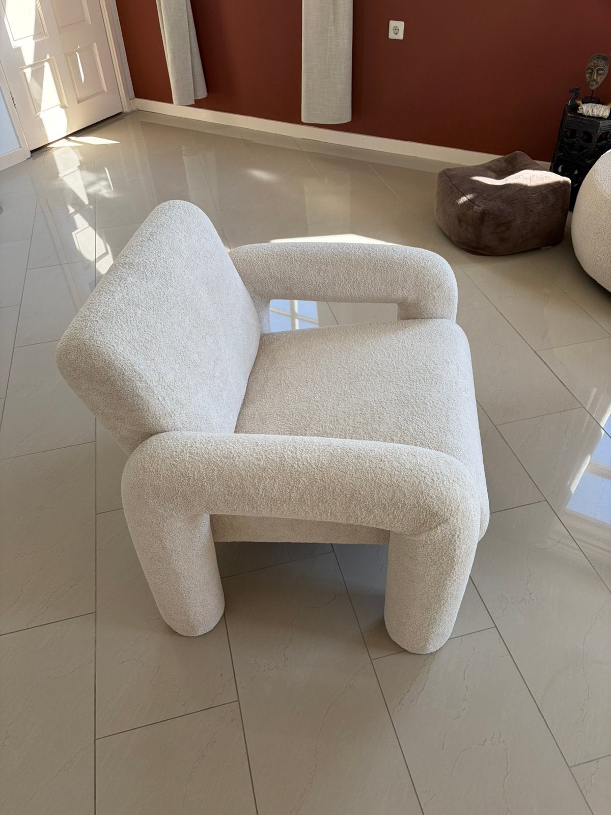 Fautteuil creme wit, Ophalen, Minder dan 75 cm, Nieuw, 75 tot 100 cm