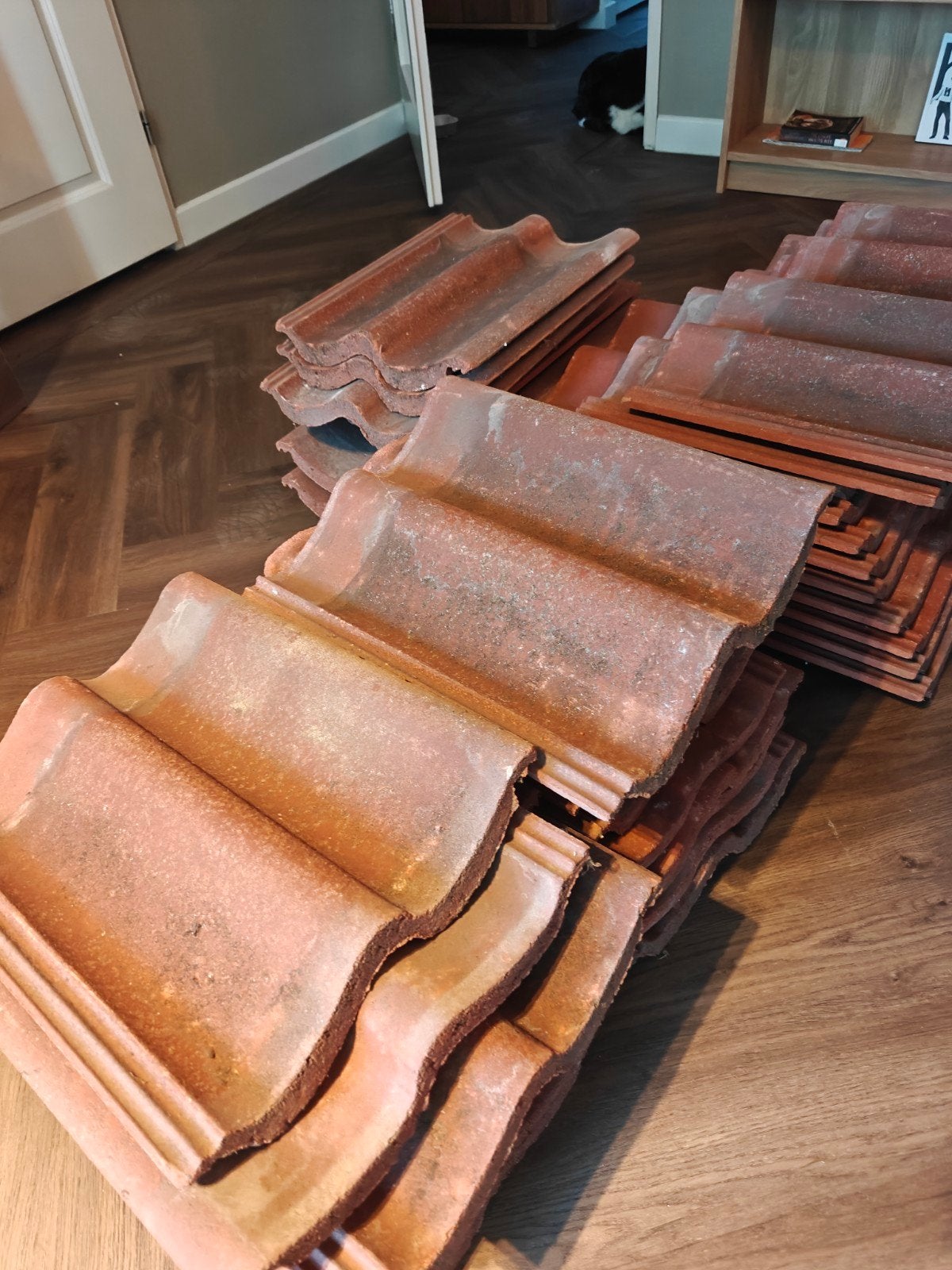 Gratis dakpannen (sneldek), ca. 60-70 stuks - alles in één k, Ophalen, Gebruikt, Steen of Klei, 15 m² of meer