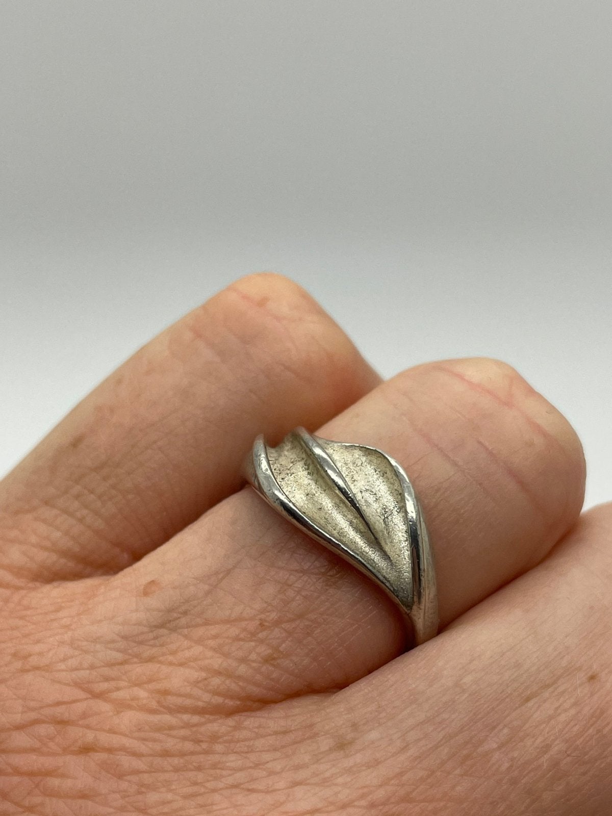 E405 Prachtige zilveren Franz Breuning ring maat 18,25, 18 tot 19, Ophalen of Verzenden, X, Dame