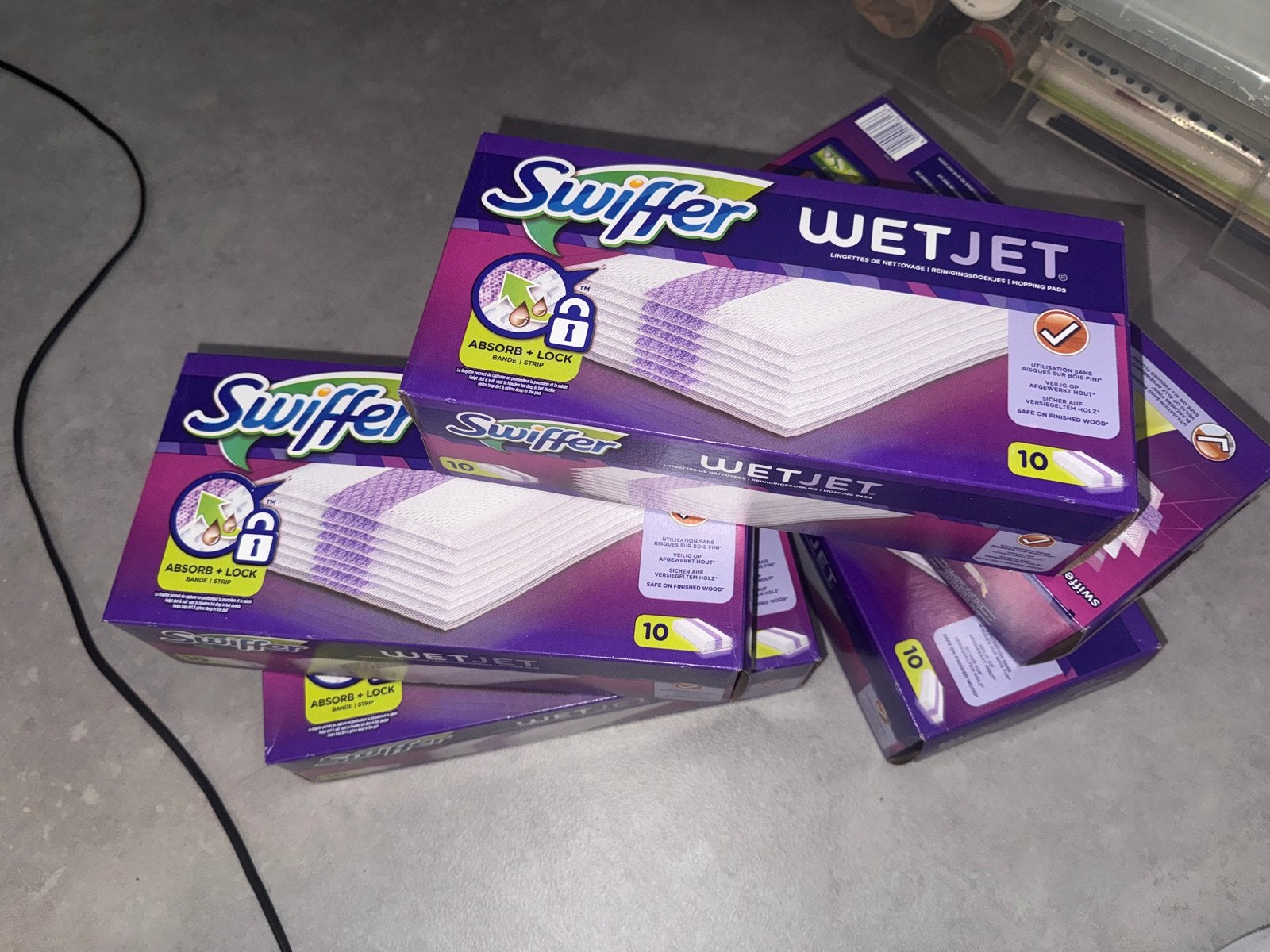 Zes nieuwe verpakkingen Swiffer WetJet navullingen, Ophalen of Verzenden, Mop of Dweil