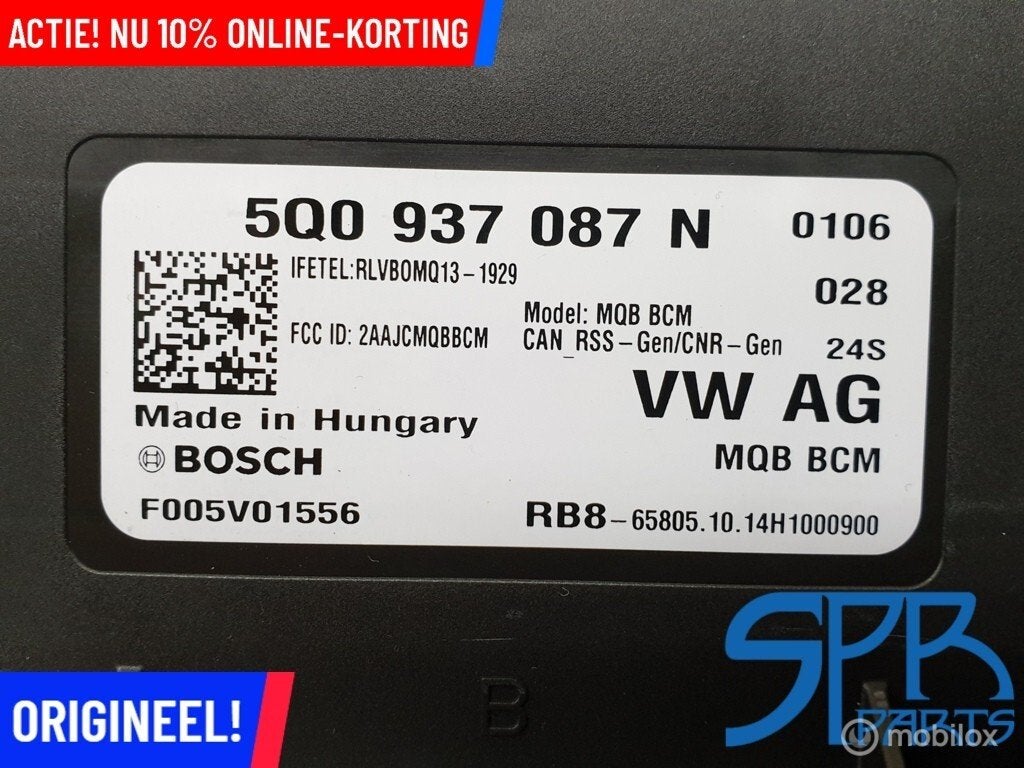 Boordcomputermodule BOORDNET REGELAPPARAAT 5Q0937087N BORDNE, Gebruikt, Ophalen of Verzenden