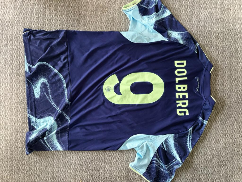 Ajax uitshirt 2022/2023 Dolberg #9 - Maat L, Kleding | Heren, Maat 52/54 (L), Blauw, Ophalen of Verzenden, Zo goed als nieuw