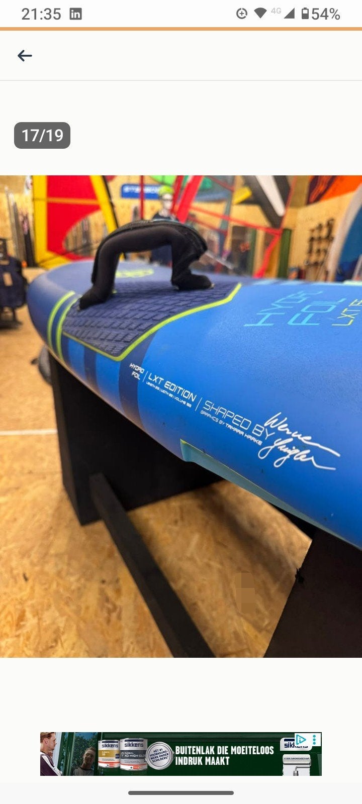JP HydroFoil LXT 155 windfoilboard, Watersport en Boten, Windsurfen, Minder dan 250 cm, Ophalen of Verzenden, Zo goed als nieuw
