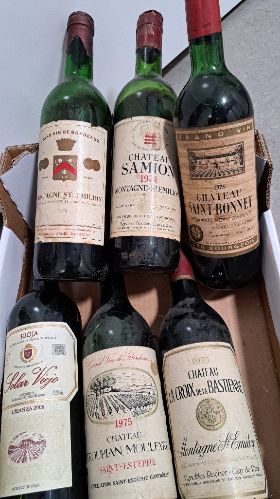 Collectie Vintage Rode Wijnen - Bordeaux & Rioja, Ophalen, Gebruikt, Frankrijk, Rode wijn