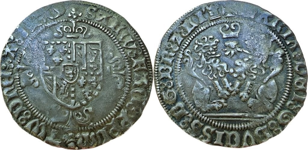 Dubbele vuurslag 1479, Brabant, Maria van Bourgondie, Ophalen of Verzenden, België, Losse munt