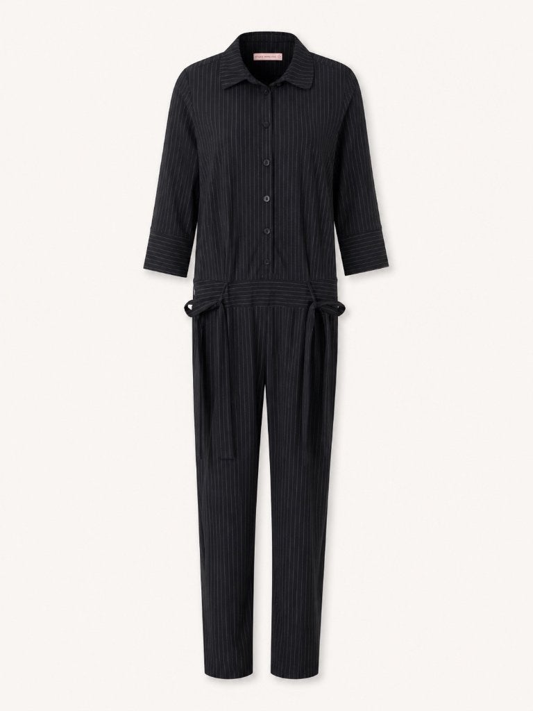 Studio Anneloes jumpsuit – maat M – zwarte krijtstreep, Kleding | Dames, Maat 38/40 (M), Studio Anneloes, Zwart, Ophalen of Verzenden