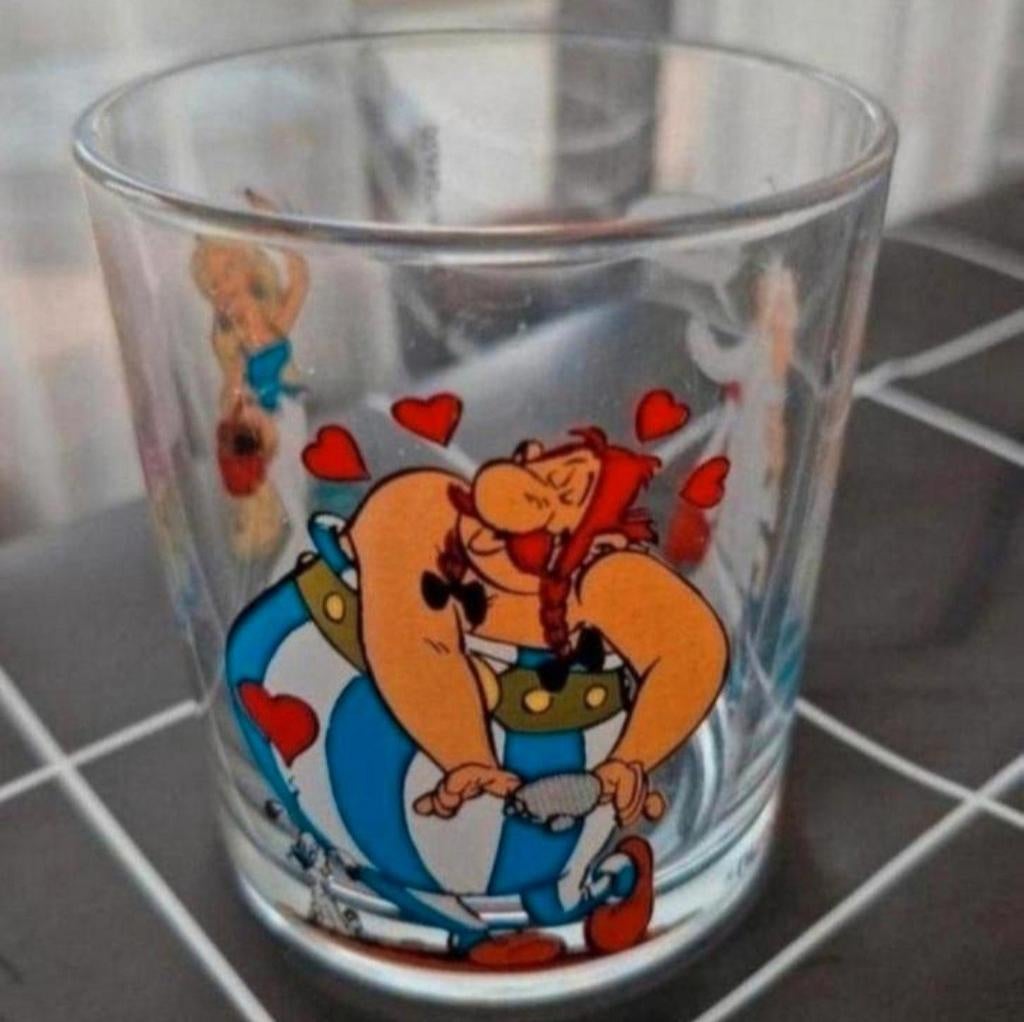 Glas Nutella Asterix en Obelix, Ophalen of Verzenden, Zo goed als nieuw